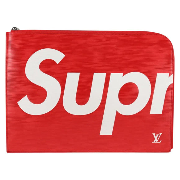 LOUIS VUITTON Epi Supreme Pochette Jules GM Bag Red White M67722 Auth 122842SM