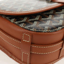 GOYARD Herringbone Belvedere PM Shoulder Bag PVC Black Silver Auth 122843M-14