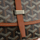 GOYARD Herringbone Belvedere PM Shoulder Bag PVC Black Silver Auth 122843M-18