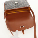 GOYARD Herringbone Belvedere PM Shoulder Bag PVC Black Silver Auth 122843M-19