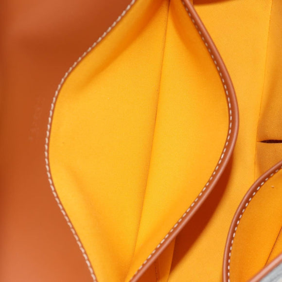 GOYARD Herringbone Belvedere PM Shoulder Bag PVC Black Silver Auth 122843M