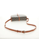 GOYARD Herringbone Belvedere PM Shoulder Bag PVC Black Silver Auth 122843M-7