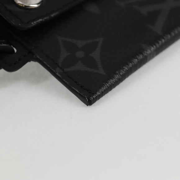 LOUIS VUITTON Monogram Eclipse Porte Cartes On Strap M83155 LV Auth 122851