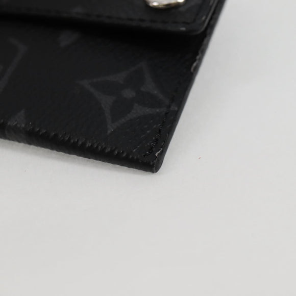 LOUIS VUITTON Monogram Eclipse Porte Cartes On Strap M83155 LV Auth 122851