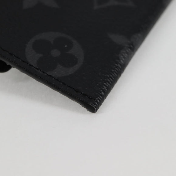 LOUIS VUITTON Monogram Eclipse Porte Cartes On Strap M83155 LV Auth 122851