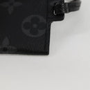 LOUIS VUITTON Monogram Eclipse Porte Cartes On Strap M83155 LV Auth 122851-18