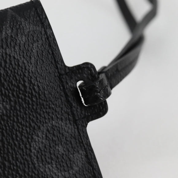 LOUIS VUITTON Monogram Eclipse Porte Cartes On Strap M83155 LV Auth 122851