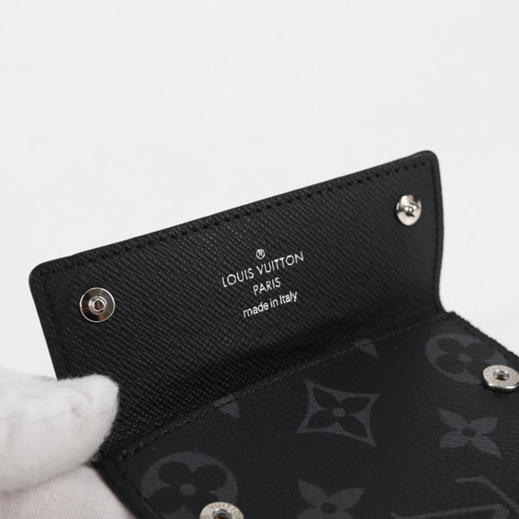 LOUIS VUITTON Monogram Eclipse Porte Cartes On Strap M83155 LV Auth 122851