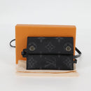 LOUIS VUITTON Monogram Eclipse Porte Cartes On Strap M83155 LV Auth 122851-12