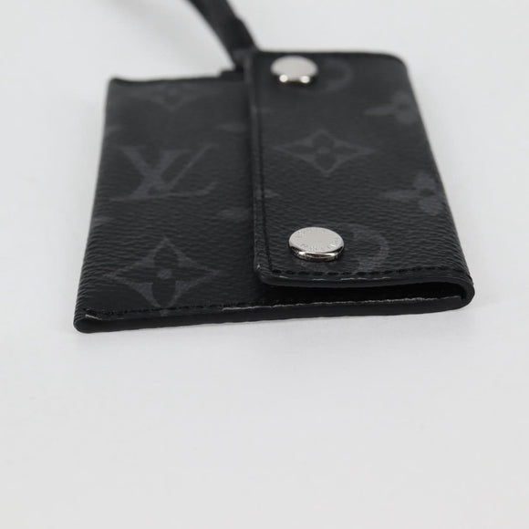 LOUIS VUITTON Monogram Eclipse Porte Cartes On Strap M83155 LV Auth 122851