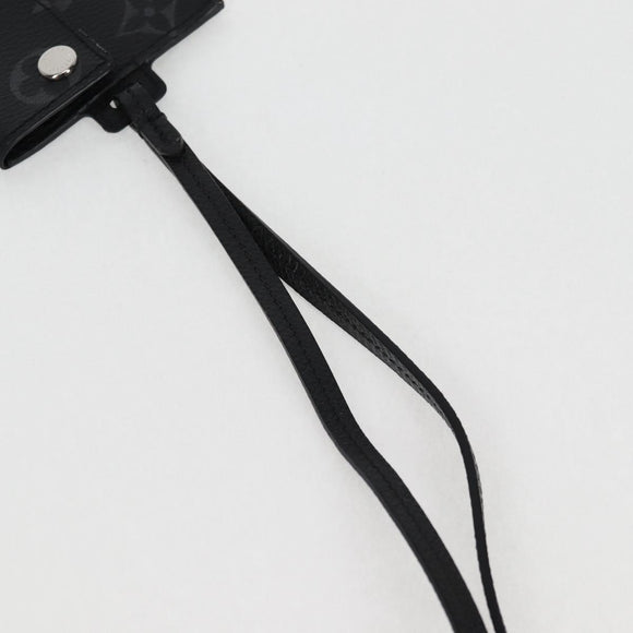 LOUIS VUITTON Monogram Eclipse Porte Cartes On Strap M83155 LV Auth 122851