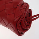BOTTEGA VENETA INTRECCIATO Accessory Pouch Leather Red Auth 122864-15