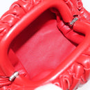 BOTTEGA VENETA INTRECCIATO Accessory Pouch Leather Red Auth 122864-11