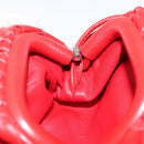 BOTTEGA VENETA INTRECCIATO Accessory Pouch Leather Red Auth 122864-17