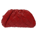 BOTTEGA VENETA INTRECCIATO Accessory Pouch Leather Red Auth 122864-13