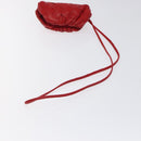 BOTTEGA VENETA INTRECCIATO Accessory Pouch Leather Red Auth 122864-7