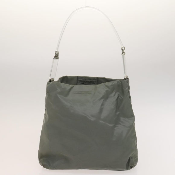 PRADA Shoulder Bag Nylon 2Set Black Green Auth 122870