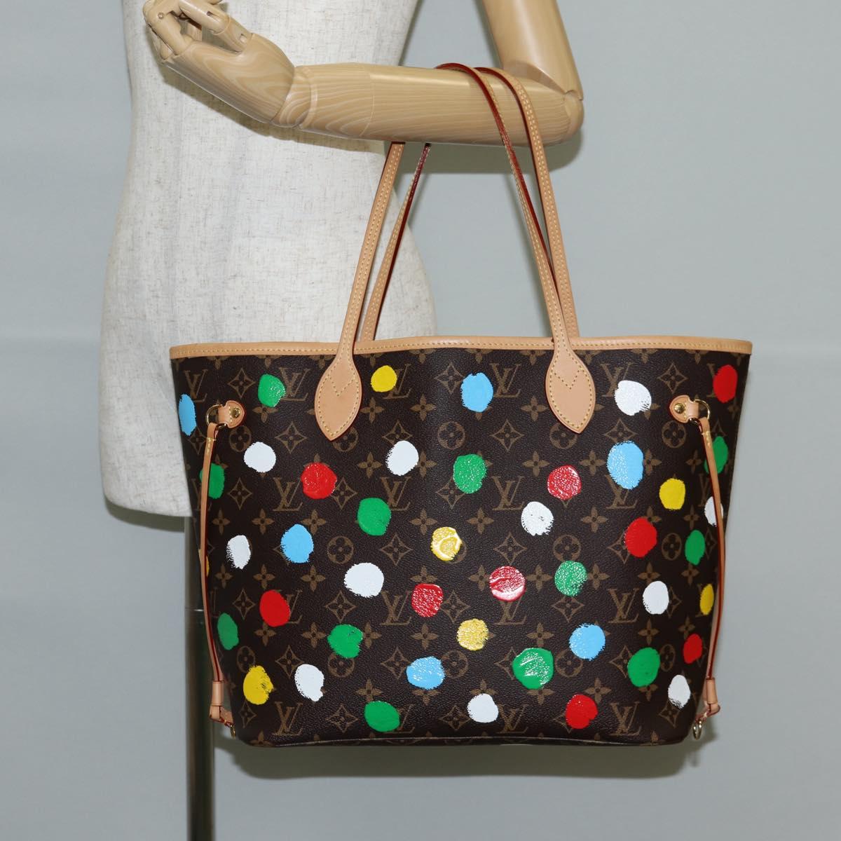 LOUIS VUITTON Monogram Yayoi Kusama Neverfull MM Tote Bag M46381
