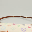 LOUIS VUITTON Multicolor Pochette Accessoires Pouch White M92649 LV Auth 122878-11