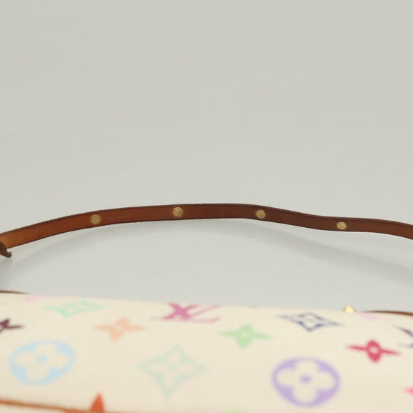 LOUIS VUITTON Multicolor Pochette Accessoires Pouch White M92649 LV Auth 122878