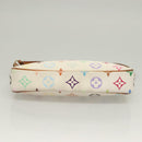 LOUIS VUITTON Multicolor Pochette Accessoires Pouch White M92649 LV Auth 122878-12