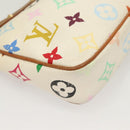 LOUIS VUITTON Multicolor Pochette Accessoires Pouch White M92649 LV Auth 122878-13