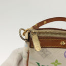 LOUIS VUITTON Multicolor Pochette Accessoires Pouch White M92649 LV Auth 122878-18