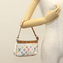 LOUIS VUITTON Multicolor Pochette Accessoires Pouch White M92649 LV Auth 122878-24