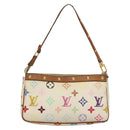 LOUIS VUITTON Multicolor Pochette Accessoires Pouch White M92649 LV Auth 122878-3