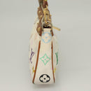 LOUIS VUITTON Multicolor Pochette Accessoires Pouch White M92649 LV Auth 122878-7