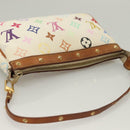 LOUIS VUITTON Multicolor Pochette Accessoires Pouch White M92649 LV Auth 122878-9