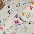LOUIS VUITTON Monogram Multicolor Annie MM Tote Bag White M40307 LV Auth 122879V-8