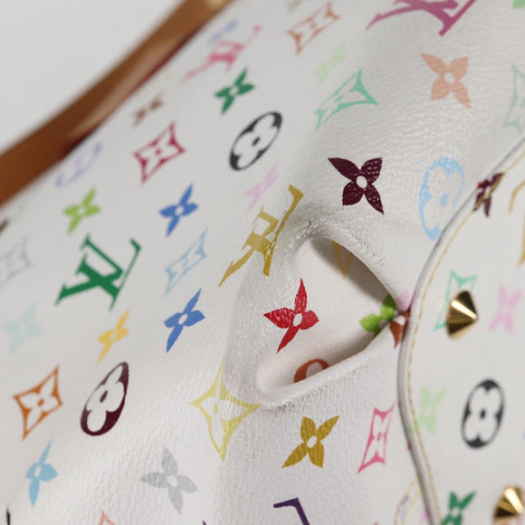 LOUIS VUITTON Monogram Multicolor Annie MM Tote Bag White M40307 LV Auth 122879V