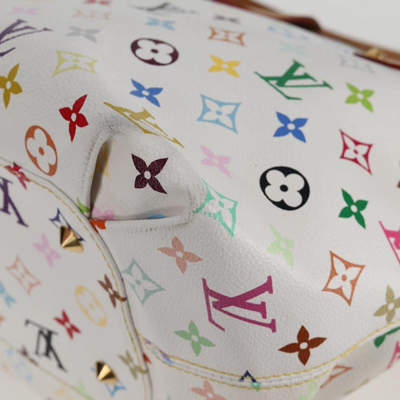 LOUIS VUITTON Monogram Multicolor Annie MM Tote Bag White M40307 LV Auth 122879V