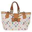 LOUIS VUITTON Monogram Multicolor Annie MM Tote Bag White M40307 LV Auth 122879V-13
