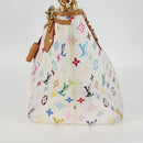 LOUIS VUITTON Monogram Multicolor Annie MM Tote Bag White M40307 LV Auth 122879V-3