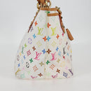 LOUIS VUITTON Monogram Multicolor Annie MM Tote Bag White M40307 LV Auth 122879V-4