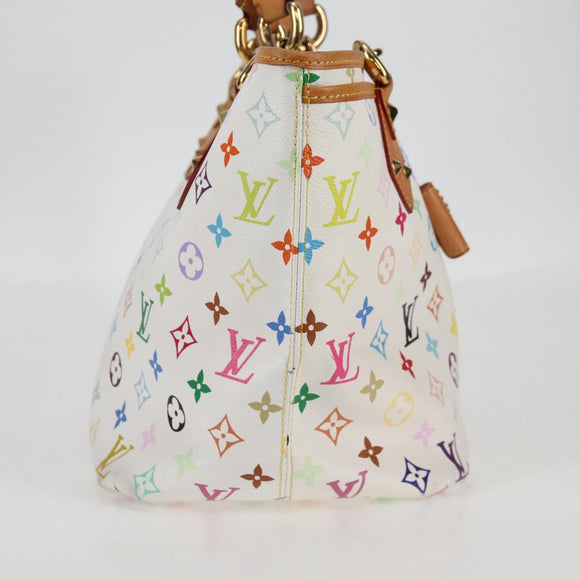 LOUIS VUITTON Monogram Multicolor Annie MM Tote Bag White M40307 LV Auth 122879V