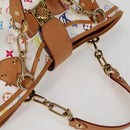 LOUIS VUITTON Monogram Multicolor Annie MM Tote Bag White M40307 LV Auth 122879V-6