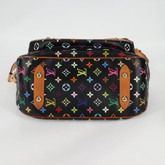LOUIS VUITTON Monogram Multicolor Rita Tote Bag Black M40126 LV Auth 122880