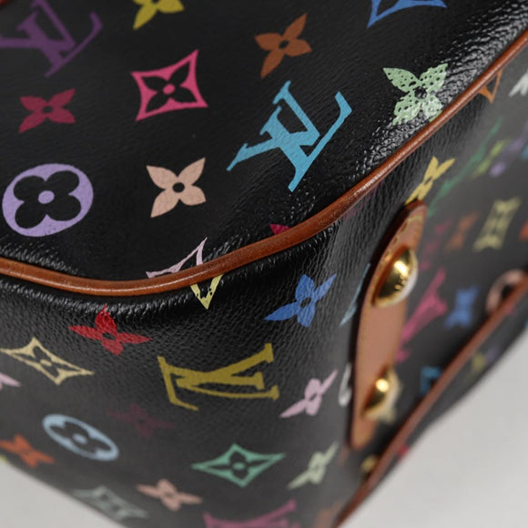 LOUIS VUITTON Monogram Multicolor Rita Tote Bag Black M40126 LV Auth 122880