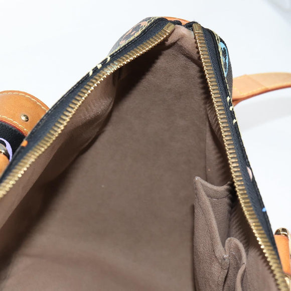 LOUIS VUITTON Monogram Multicolor Rita Tote Bag Black M40126 LV Auth 122880