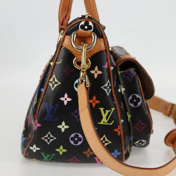 LOUIS VUITTON Monogram Multicolor Rita Tote Bag Black M40126 LV Auth 122880