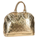 LOUIS VUITTON Monogram Miroir Alma MM Hand Bag Gold Dore M93624 LV Auth 122881-1