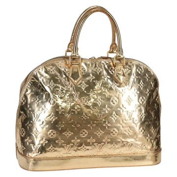 LOUIS VUITTON Monogram Miroir Alma MM Hand Bag Gold Dore M93624 LV Auth 122881
