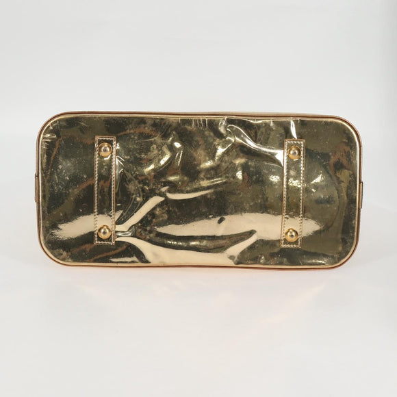 LOUIS VUITTON Monogram Miroir Alma MM Hand Bag Gold Dore M93624 LV Auth 122881