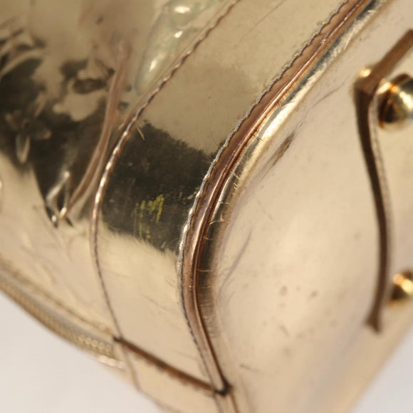 LOUIS VUITTON Monogram Miroir Alma MM Hand Bag Gold Dore M93624 LV Auth 122881