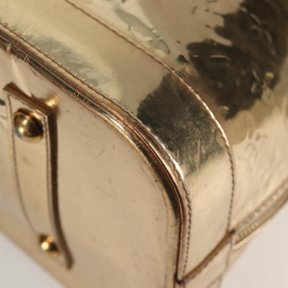 LOUIS VUITTON Monogram Miroir Alma MM Hand Bag Gold Dore M93624 LV Auth 122881