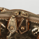 LOUIS VUITTON Monogram Miroir Alma MM Hand Bag Gold Dore M93624 LV Auth 122881-19