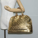 LOUIS VUITTON Monogram Miroir Alma MM Hand Bag Gold Dore M93624 LV Auth 122881-26